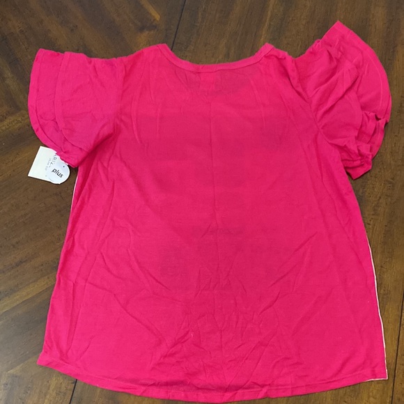 Arizona Jean co girls plus size top with flutter sleeves NWT size 2xl 22 1/2 - Picture 5 of 5